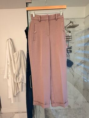 Babaton Dusty Pink Wide-Leg Trousers